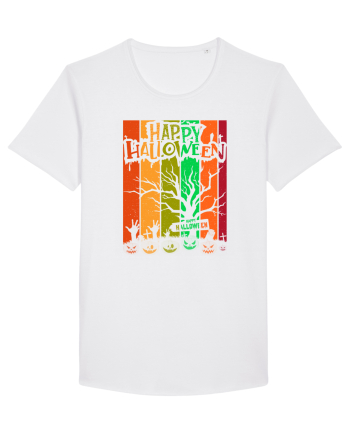 The Best Happy Halloween Vintage Tree White