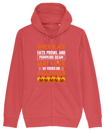 When black cats prowl and pumpkins gleam, may luck be yours on Halloween Carmine Red