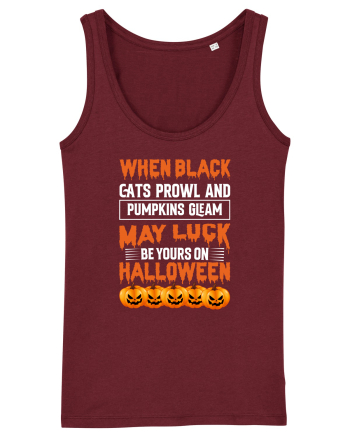 When black cats prowl and pumpkins gleam, may luck be yours on Halloween Burgundy