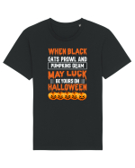 When black cats prowl and pumpkins gleam, may luck be yours on Halloween Tricou mânecă scurtă Unisex Rocker
