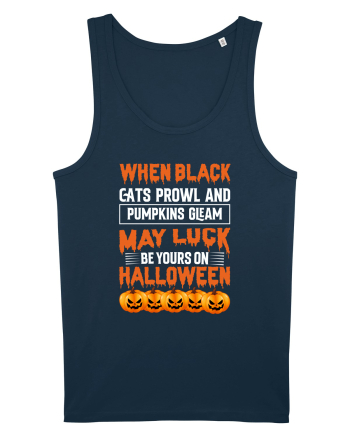 When black cats prowl and pumpkins gleam, may luck be yours on Halloween Navy