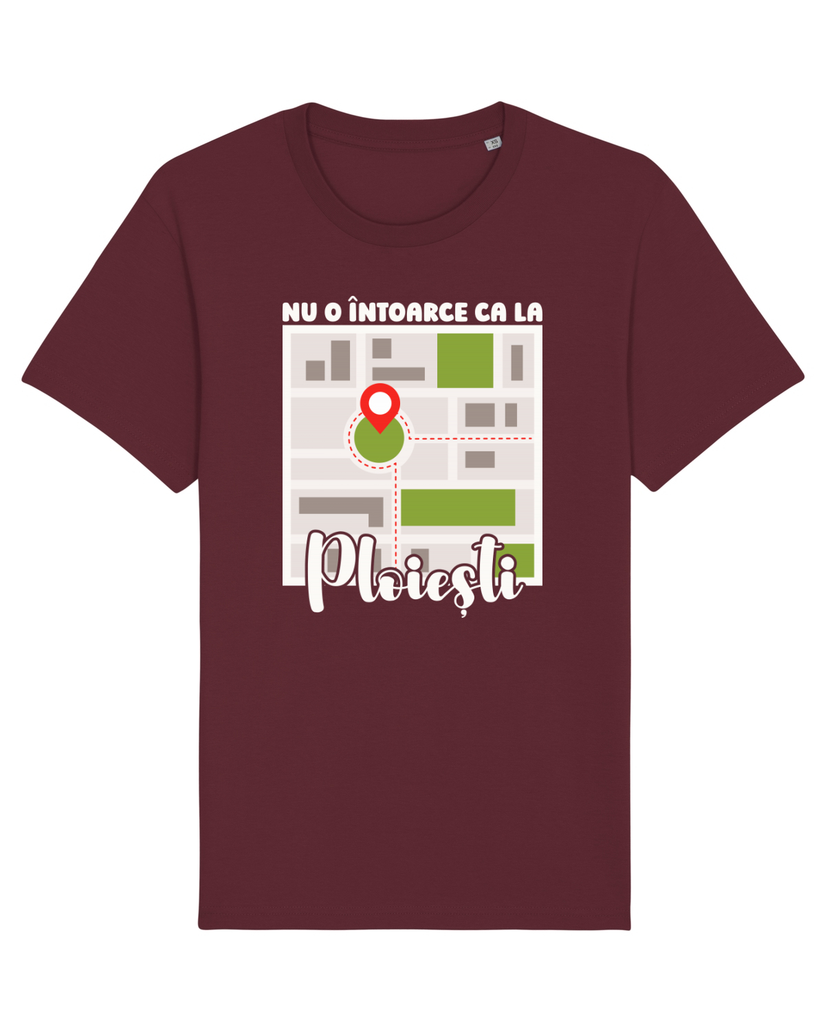 Tricou mânecă scurtă Unisex Rocker Burgundy
