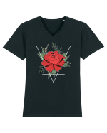 Rose Tricou mânecă scurtă guler V Bărbat Presenter