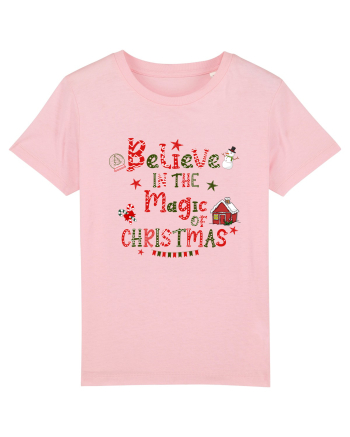 Believe In The Magic Of Christmas Cotton Pink