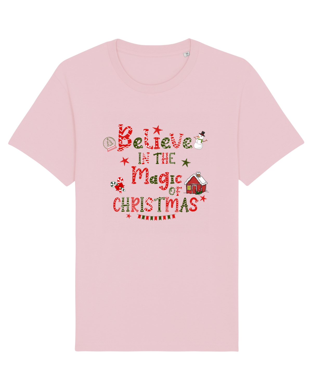 Tricou mânecă scurtă Unisex Rocker Cotton Pink