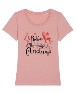 Believe In The Magic Of Christmas Tricou mânecă scurtă guler larg fitted Damă Expresser