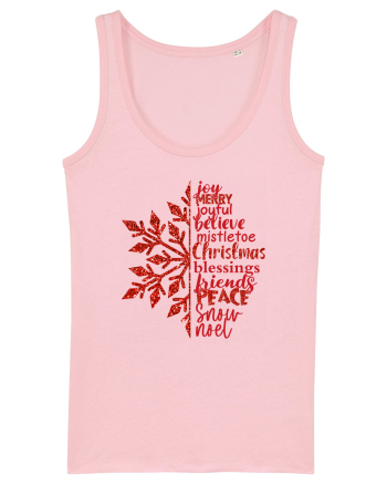 Christmas Blessing Words Cotton Pink