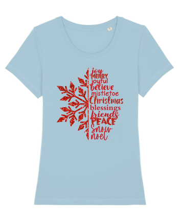 Christmas Blessing Words Sky Blue