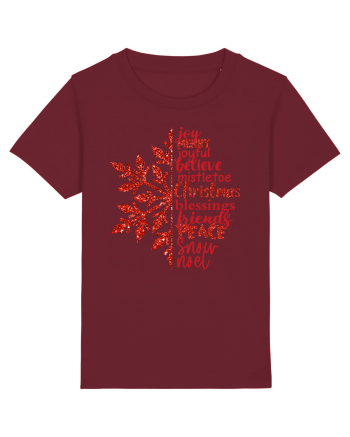 Christmas Blessing Words Burgundy