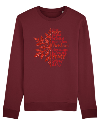 Christmas Blessing Words Burgundy