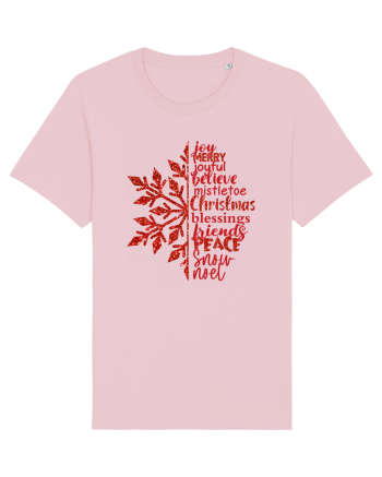 Christmas Blessing Words Cotton Pink