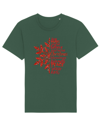 Christmas Blessing Words Bottle Green