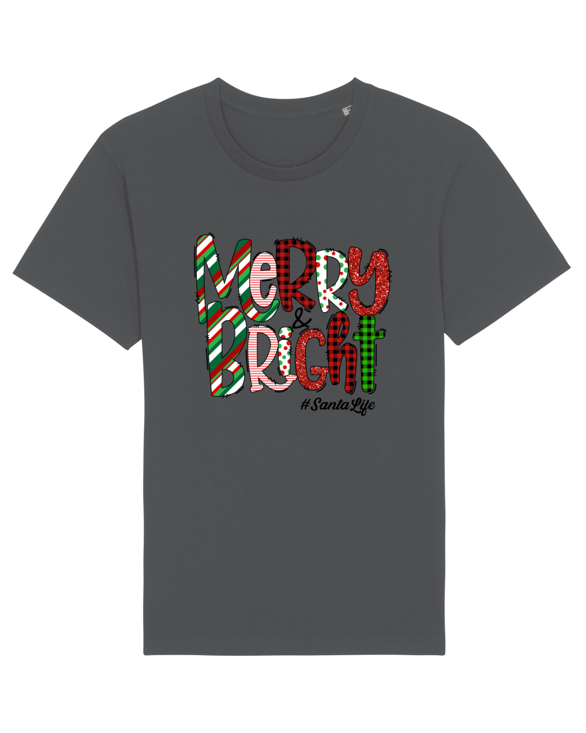 Tricou mânecă scurtă Unisex Rocker Anthracite