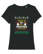 This Is My Ugly Sweater Christmas Tricou mânecă scurtă guler larg fitted Damă Expresser