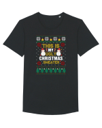This Is My Ugly Sweater Christmas Tricou mânecă scurtă guler larg Bărbat Skater