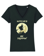 Witches Be Trippin' Tricou mânecă scurtă guler V Damă Evoker