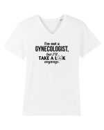 Not a Gynecologist Tricou mânecă scurtă guler V Bărbat Presenter