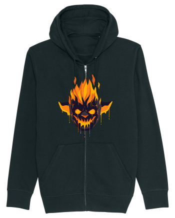 Pumpkin Devil On Fire Black