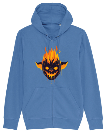 Pumpkin Devil On Fire Bright Blue