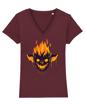 Pumpkin Devil On Fire Burgundy