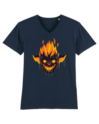Pumpkin Devil On Fire French Navy