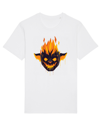 Pumpkin Devil On Fire White