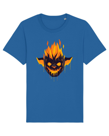 Pumpkin Devil On Fire Royal Blue