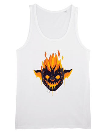 Pumpkin Devil On Fire White