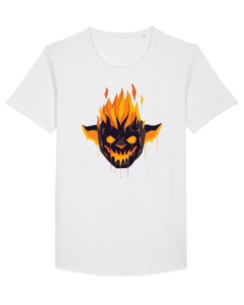 Pumpkin Devil On Fire White