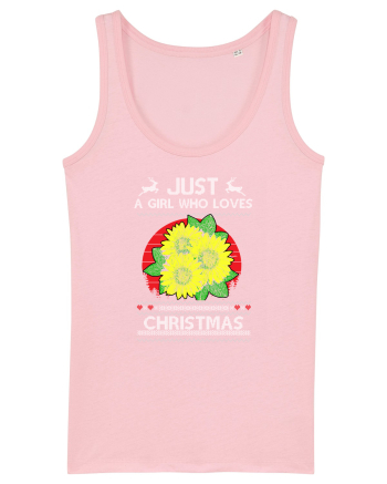 Just A Girl Who Loves Christmas Cotton Pink