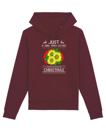 Just A Girl Who Loves Christmas Burgundy