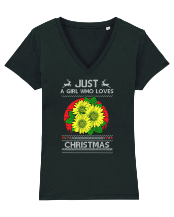 Just A Girl Who Loves Christmas Black