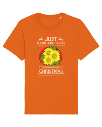 Just A Girl Who Loves Christmas Bright Orange