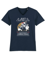 Just A Man Who Loves Christmas Tricou mânecă scurtă guler V Bărbat Presenter