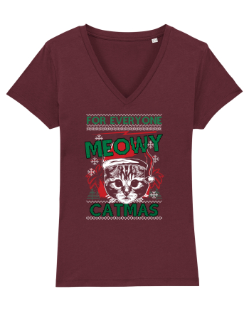 Meowy Catmas Burgundy