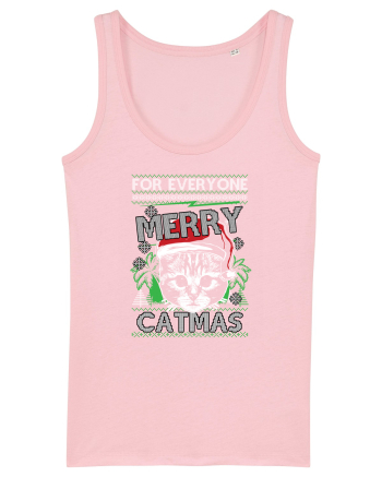 Merry Catmas Cotton Pink