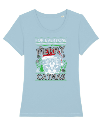 Merry Catmas Sky Blue