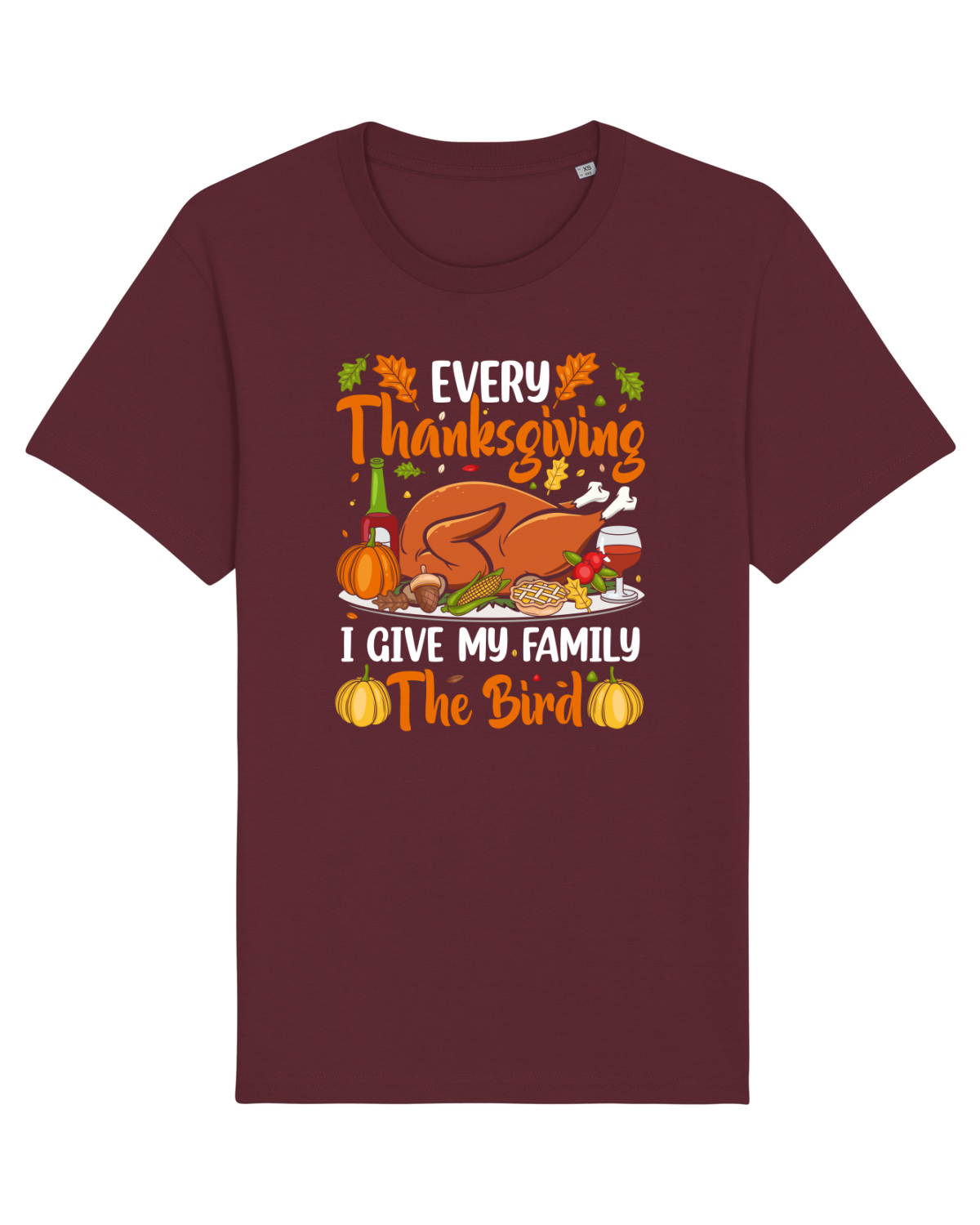 Tricou mânecă scurtă Unisex Rocker Burgundy