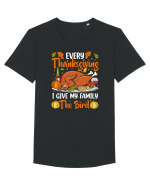 Every Thanksgiving I give my family the Bird Tricou mânecă scurtă guler larg Bărbat Skater