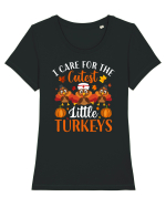 I care for the cutest little turkeys Tricou mânecă scurtă guler larg fitted Damă Expresser