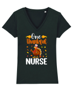 One thankful nurse Tricou mânecă scurtă guler V Damă Evoker