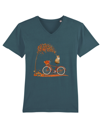 Retro Bicycle Cat Autumn Leaves Fall Thanksgiving Stargazer