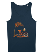 Retro Bicycle Cat Autumn Leaves Fall Thanksgiving Maiou Bărbat Runs