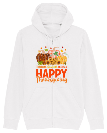 Thankful Grateful Blessed White