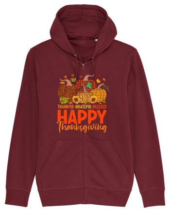 Thankful Grateful Blessed Burgundy