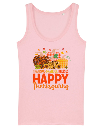 Thankful Grateful Blessed Cotton Pink