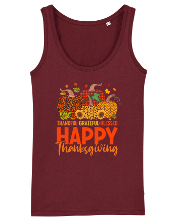 Thankful Grateful Blessed Burgundy