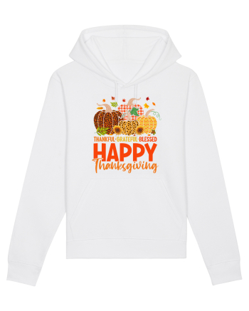 Thankful Grateful Blessed White
