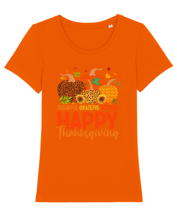 Thankful Grateful Blessed Bright Orange