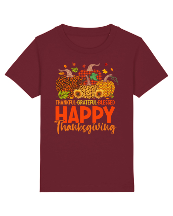 Thankful Grateful Blessed Burgundy